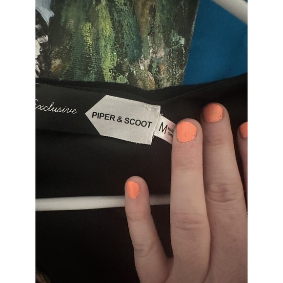 Embroidered Black Midi Dress - Picture 3 of 3